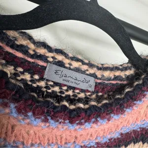 Anthropologie Elsamanda Striped Chunky Knit Alpaca Wool Blend Sweater M Medium thumbnail 10