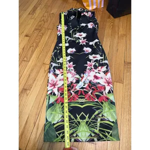Ted Baker Jalita Black Floral‎ Midi Dress Size Small/2 thumbnail 8