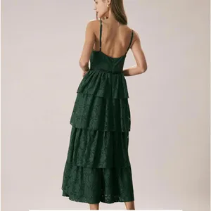 RIHOAS The Green Sweetheart Neck Lace Maxi Dress XS 05 thumbnail 6