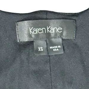 Karen Kane Black Shredded Eyelash Lace Stretch Mini Racerback Dress size XS thumbnail 6