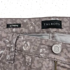 Talbots Gray Pants Leopard Print Jeggings Skinny Jeans Casual Office Fit Size 12 thumbnail 5