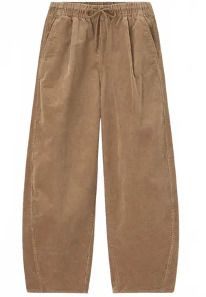 Uniqlo GU Corduroy Barrel Leg Relaxed Pants NWT Brown XL thumbnail 1
