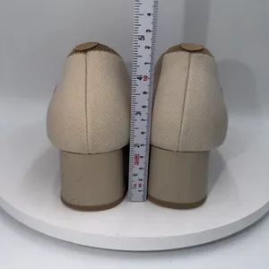 VIVAIA Julie Almond Toe Chunky Heel Beige Tan Knit Comfort Womens EU 42 US 10.5 thumbnail 5