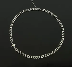 Star Link Chain Necklace for Men Women Streetwear Unisex Hip Hop Style thumbnail 2