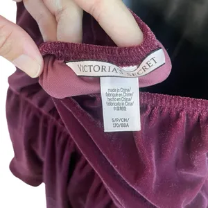 Victoria's Secret Purple Velvet Romper Size Small thumbnail 9