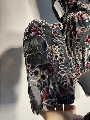 Julia Jordan New Floral Long-Sleeve Mini Dress Whimsigoth L thumbnail 7