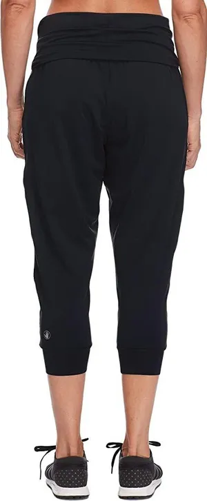 Body Glove NWT Women's Jupiter Loose Fit Activewear Capri Pant Joggers, Large, Black thumbnail 3