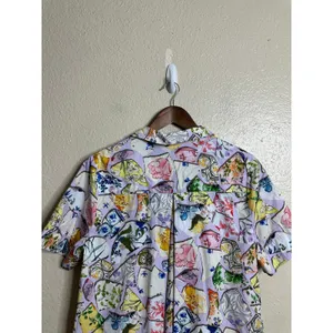 Anthropologie Pollie Short-Sleeve Swing Tunic Mini Dress Shattered Porcelain M thumbnail 11