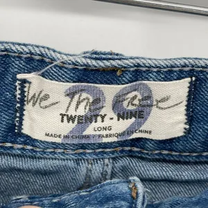 We The Free Free‎ People Blue Denim Button Fly High Rise Shorts Size 29 Long thumbnail 3