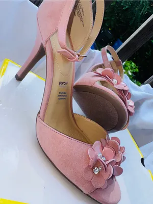 Liz Claiborne Pink Floral Block Heel Sandals 9.5 thumbnail 5