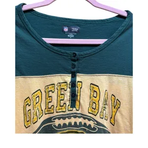 Women’s Green Bay Packers NFL Team Apparel Long Sleeve Henley – Size XL thumbnail 3