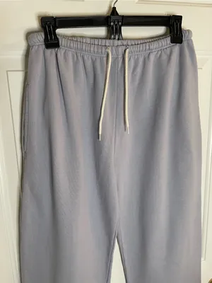 John Galt Light Gray Cozy Drawstring Joggers Size Small retro loungewear basic thumbnail 4