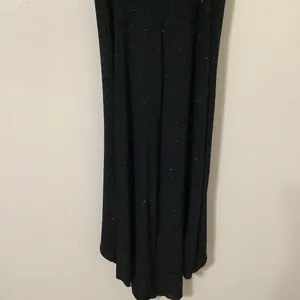Jodi Kristopher Vintage 90s Black Sparkle‎ Glam Grunge Witchy Dark Romantic Midi Slip Dress L thumbnail 8