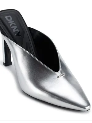 NEW $139 DKNY Cadena Mule 9 M, SILVER Slip on thumbnail 3