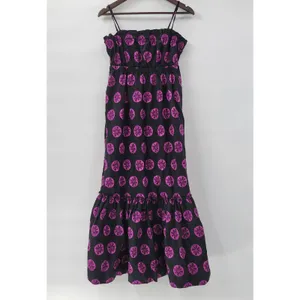 Free People Leanna Dress Womens M Black‎ Purple Bandeau Summer Boho Empire thumbnail 3