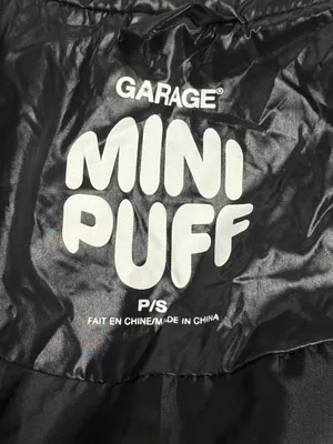 Garage Mini Puff Shiny Black Coat Women’s Small thumbnail 3