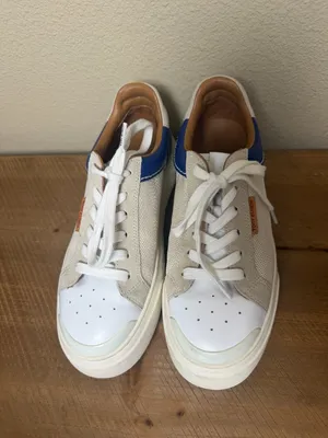 Tory Burch Ladybug Low Top Sneaker Cream & Blue Size 8 thumbnail 7