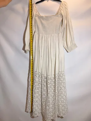 Free People Perfect Storm Black Embroidered Sheer Lace Midi Dress Size M thumbnail 8