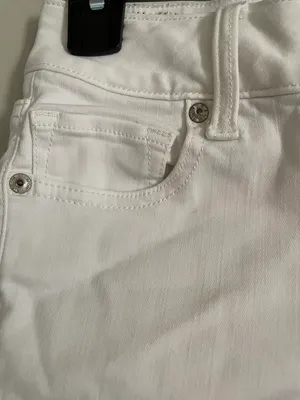 White Denim Midi Shorts thumbnail 6
