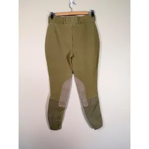 Ariat Sport Equestrian Breeches Olive Green Tan Knee Patch Riding Pants 32R thumbnail 7