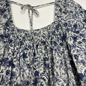 FREE PEOPLE Blue Floral Mini Dress thumbnail 3