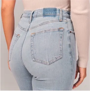 Abercrombie & Fitch Curve Love Ultra High Rise The Ankle Straight Jeans thumbnail 5