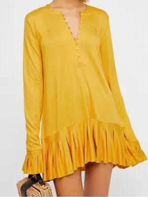 Free People Summer Struttin Mini Tunic Dress thumbnail 1