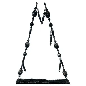 Todd Anthony Black Beaded Sequin Evening Bag‎ Vintage Flapper Purse thumbnail 4
