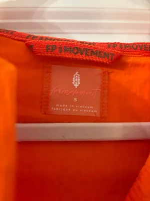 Free People Movement Ride the Wave Crop Hooded Jacket Orange thumbnail 3