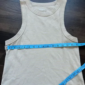 Old Navy Beige Striped tank top thumbnail 4
