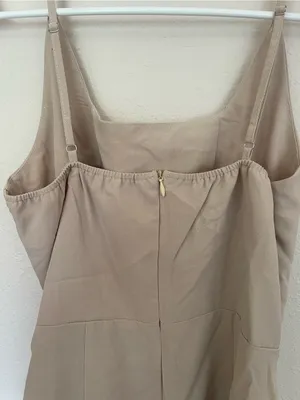 Women’s Beige Tie-Waist Spaghetti Strap Dress thumbnail 4