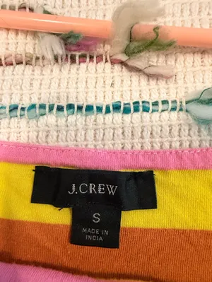 J. Crew Rainbow Striped Tiered Maxi Dress Colorful Summer Beach Sundress Vacay thumbnail 11
