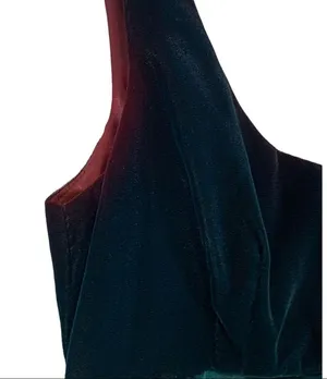 Vintage 1980s Regency Formal Gown Maxi Dress Size 3/4 Ombre teal and burgundy thumbnail 7