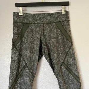 LULULEMON Cool To Street Crop Olive Green Palm thumbnail 4