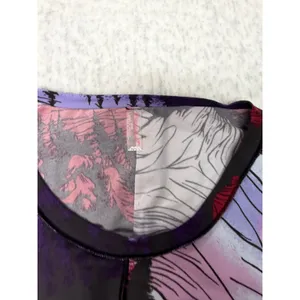 Free People Movement Rocky Ridge Twilight‎ Top XS Multi Color Ruched Long Sleeve thumbnail 2