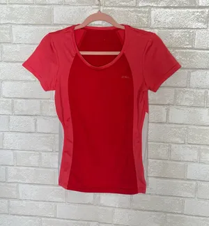 Women's Red Performance Athletic Tee thumbnail 1