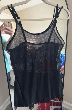 Victoria's Secret Black Sheer Chemise thumbnail 1
