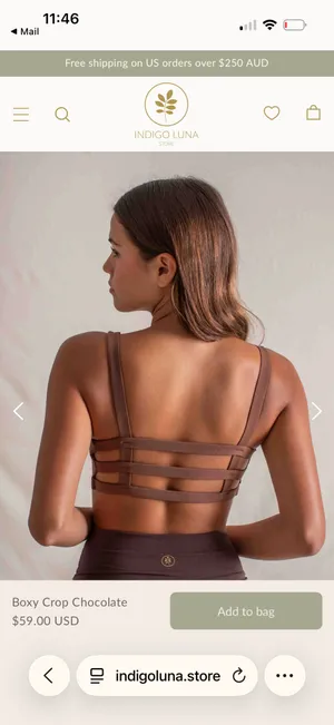 Indigo Luna Boxy Bra Brown thumbnail 2