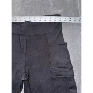 Lululemon Women's Black Cargo Leggings High Rise Zip Pockets Sz 8 thumbnail 6