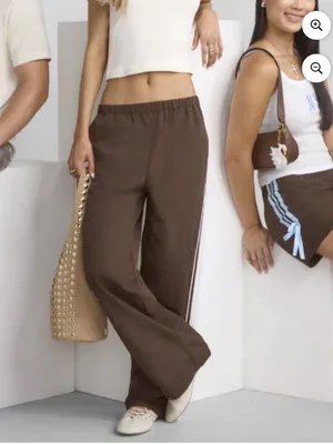 Brown Track Pants with White Stripe thumbnail 8