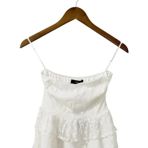 Lulus Sweet Perception White Lace Strapless Tiered Mini Dress size XXS NWT thumbnail 5