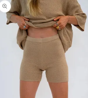Women's Tan Knit SET Size M thumbnail 5