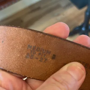Vintage Brown Embossed Leather Belt thumbnail 8