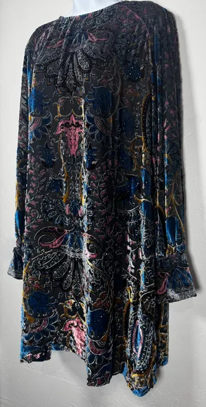 Hale Bob Silk Odile Medallion Silk/Rayon Velvet Burnout Dress thumbnail 7