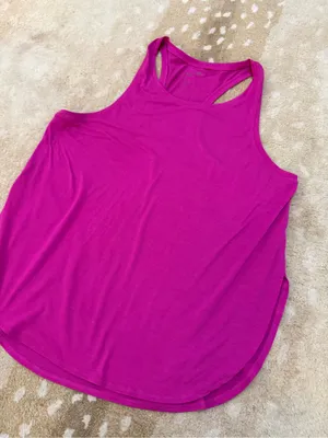 GapFit gDry High-Low Racerback Tank Top Electric Pink Size Large Athletic thumbnail 3