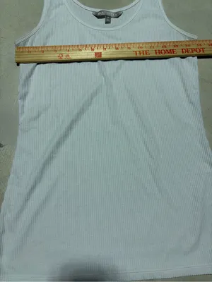 Athleta White Ribbed Tank Top Women medium thumbnail 4