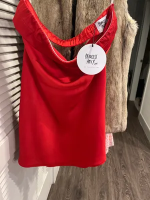 Princess Polly Satin Strapless Mini Dress Red thumbnail 4