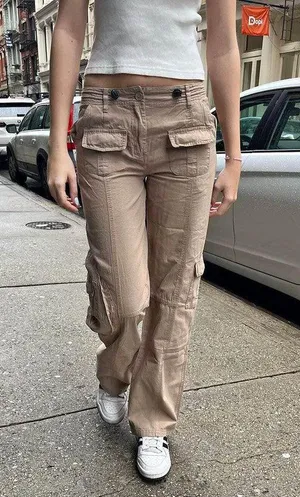Brandy Melville Brown Kim Cargo Pants thumbnail 1