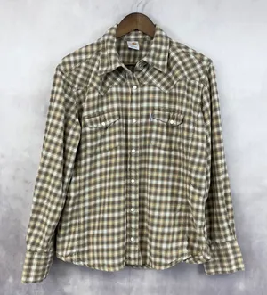 Carhartt Women Flannel Shirt Large Western Workwear Heritage Grunge Street Retro thumbnail 1