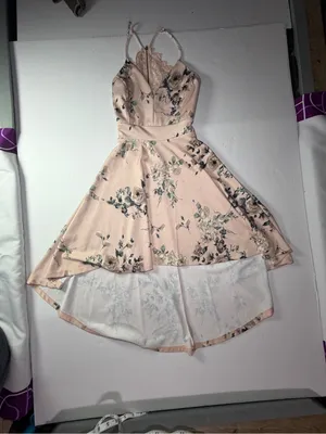 Windsor Blush Floral High-Low Spaghetti Strap Dress thumbnail 3